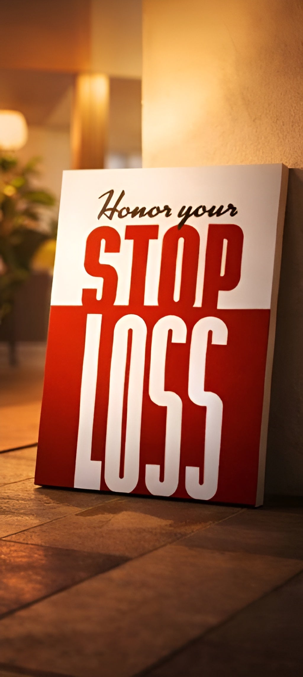 Honor Your Stop Loss – Trading Motivation Poster