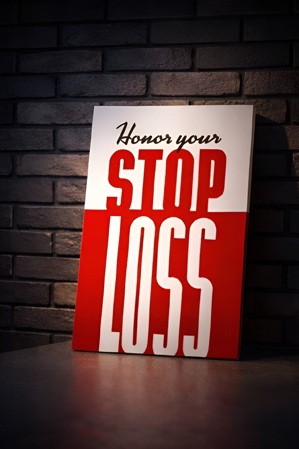 Honor Your Stop Loss – Trading Motivation Poster
